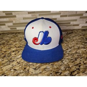 Montreal Expos Hat 9FIFTY Baseball Cap Adjustable Snapback New Era Blue MLB